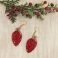 Christmas light Bulb/ Handmade resin and glitter  earrings